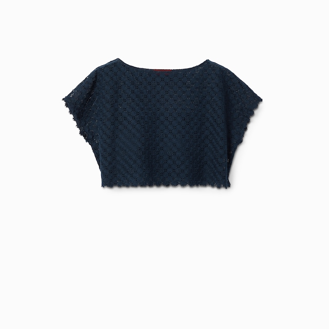 Double G flower lace top