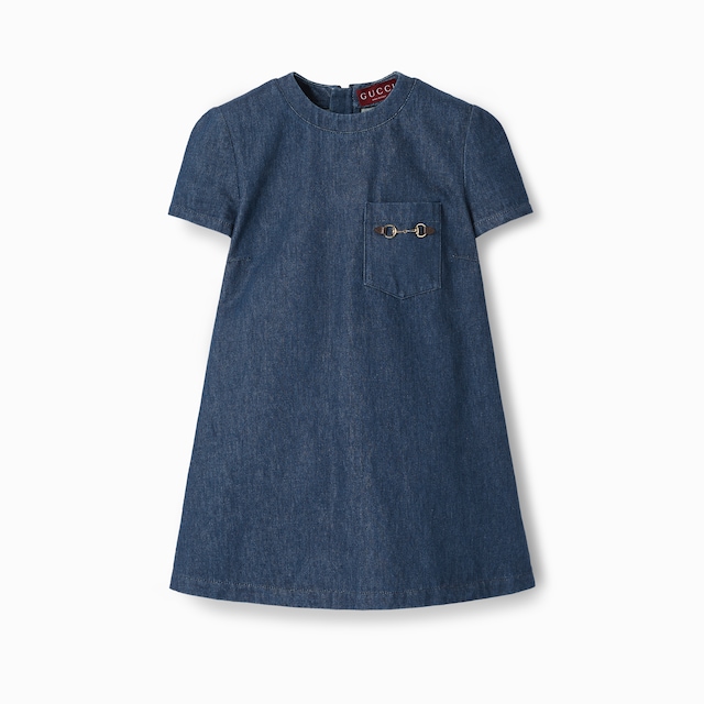24 25 AW 新作 GUCCI ホースビットディテール デニムドレス 24 25 AW 新作 GUCCI ホースビットディテール デニムドレス