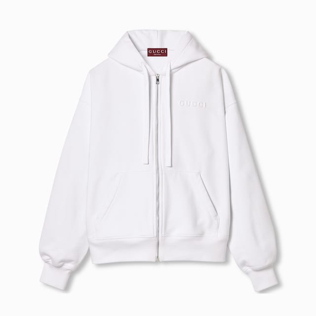 GG jacquard zip jacket in white | GUCCI® US