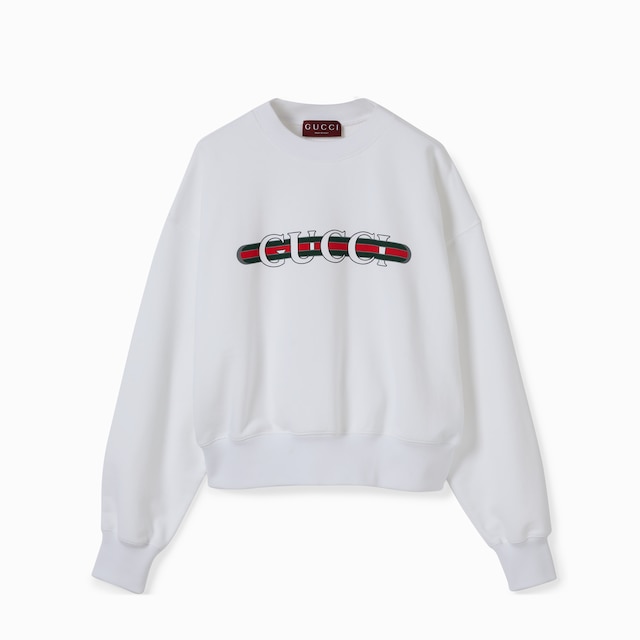 Printed cotton jersey sweatshirt