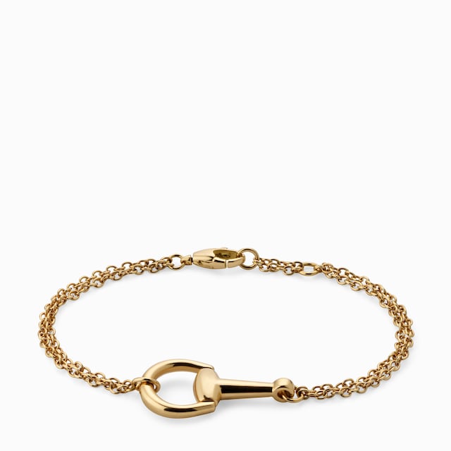 ま*る様 GUCCI ゴールドブレスレット 専用ボックス付き ホースビット〕18K カフブレスレット18K イエローゴールド