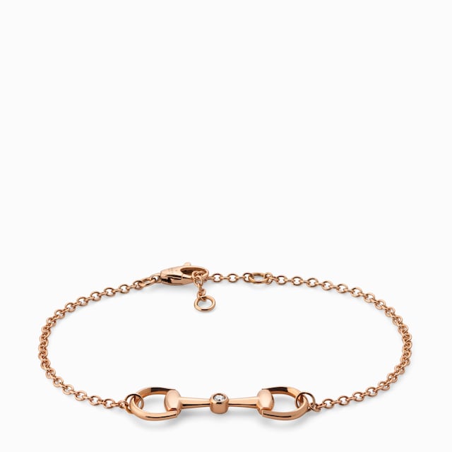 18K金马衔扣钻石手链