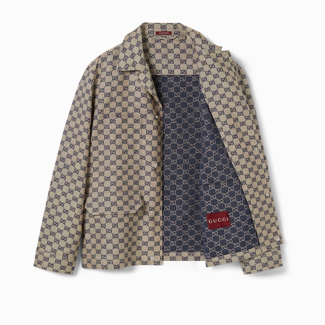 Veste en toile en mélange de lin GG