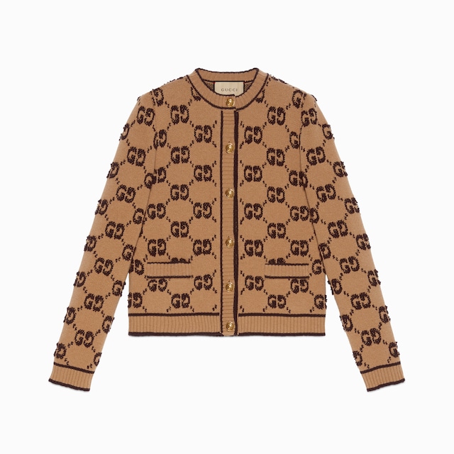 GG wool bouclé jacquard cardigan