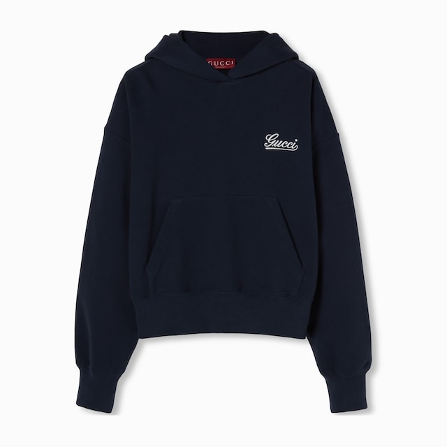 Cotton jersey hooded sweatshirt