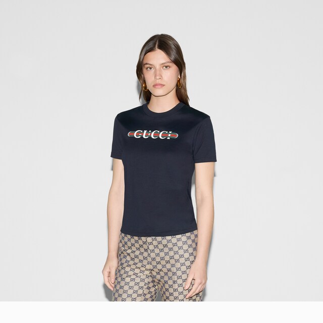 Printed cotton jersey T-shirt - image 5