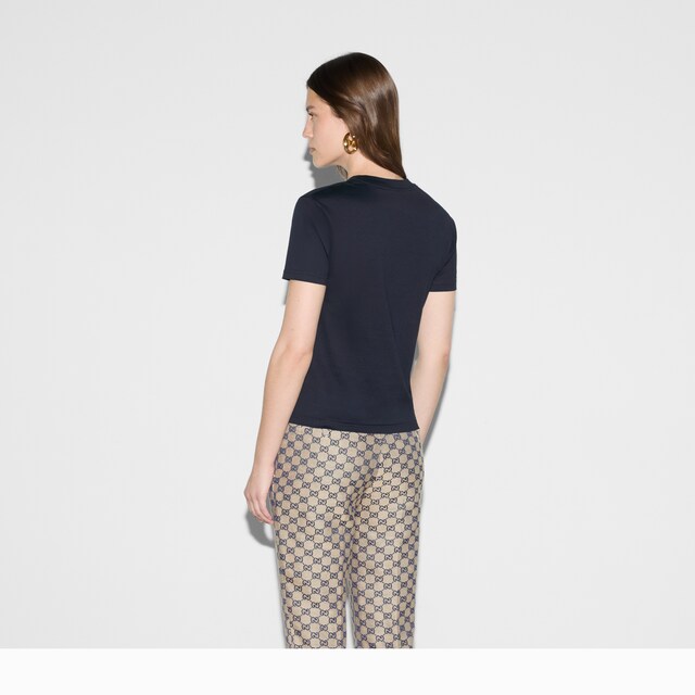 Printed cotton jersey T-shirt - image 4