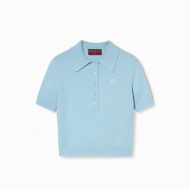 Poloshirt aus Wolle und Kaschmir