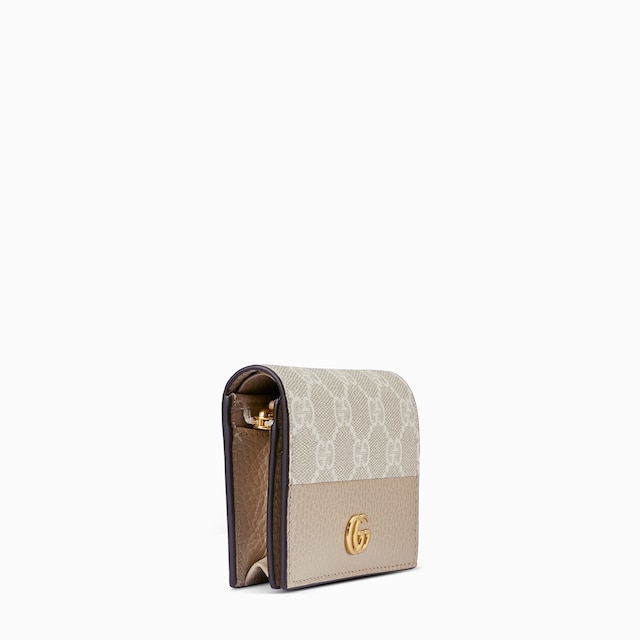 Bi-color GG Marmont card case wallet