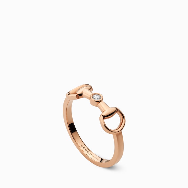 Gucci Horsebit 18k diamond ring