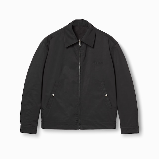 Veste réversible en toile de nylon et toile GG