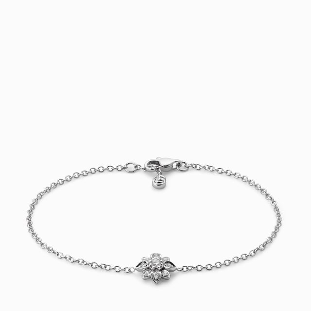 〔グッチ フローラ〕日本限定 18K ダイヤモンド チェーンブレスレット