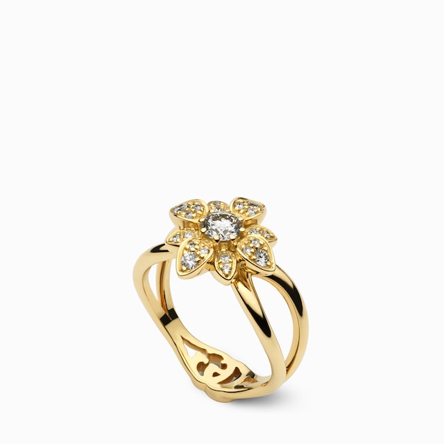 Gucci Flora 18k diamond ring