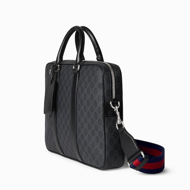 กระเป๋า GG Black medium briefcase 