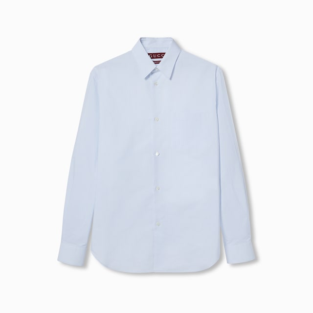 Striped cotton poplin shirt