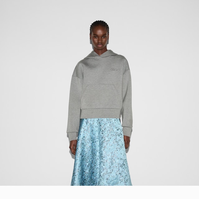 Viscose jersey hooded sweatshirt - image 5