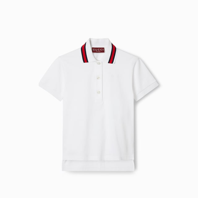 Cotton stretch piquet polo shirt