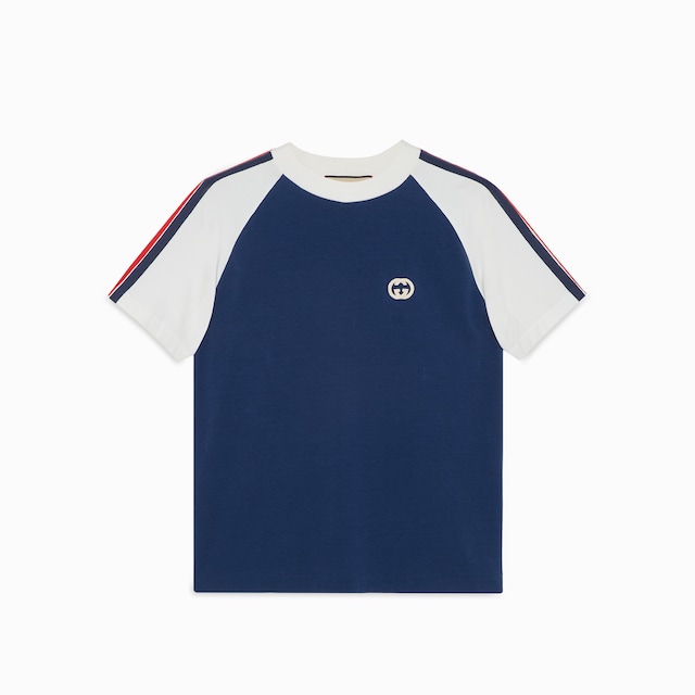 Cotton jersey T-shirt with patch