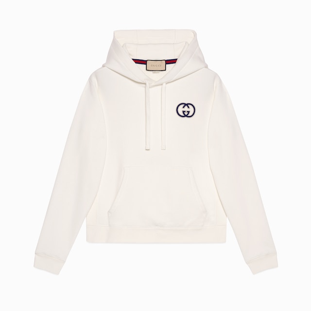 Cotton jersey hooded sweatshirt