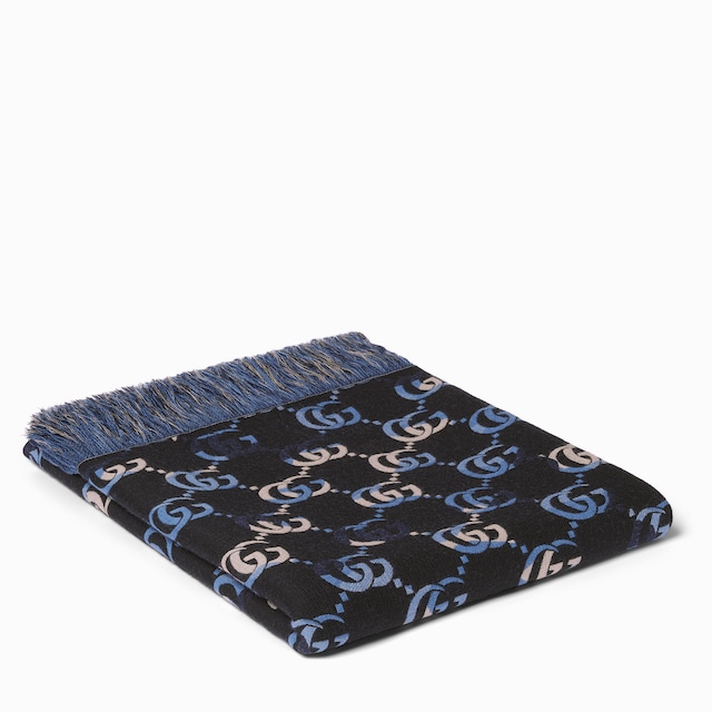 Couverture en laine à effet ombré GG