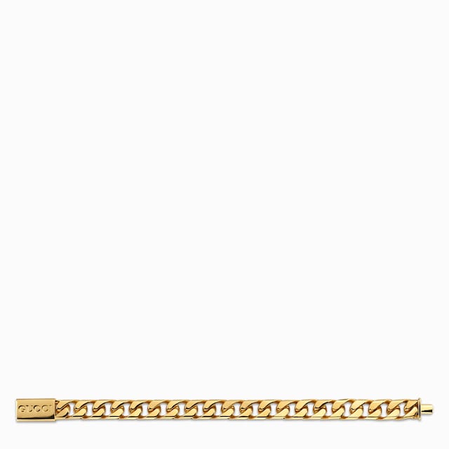 Chain bracelet with Gucci script tag