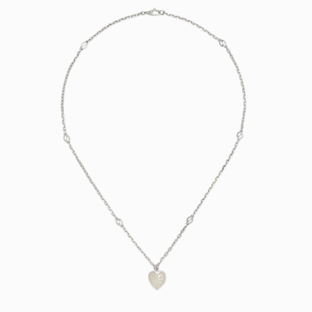 Колье Gucci Heart с переплетенными буквами G
