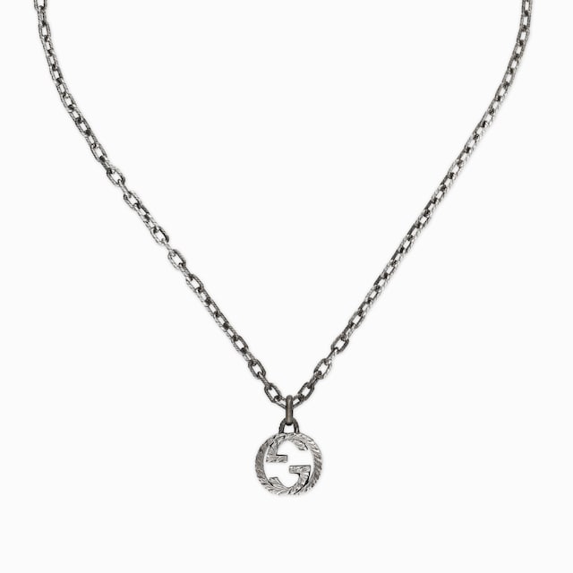 GUCCI インターロッキングネックレス 50㎝ グッチ インターロッキング〕チェーン ネックレススターリング