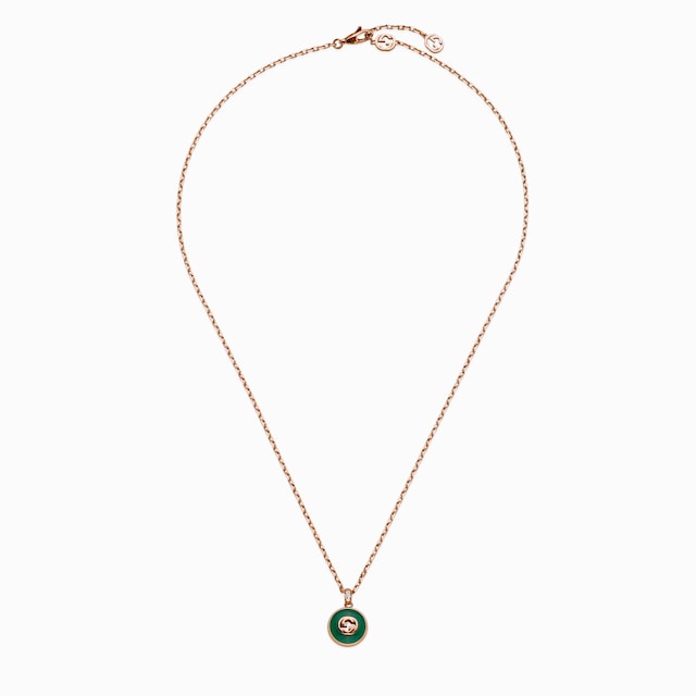 Collana a catena Gucci Interlocking 18 carati