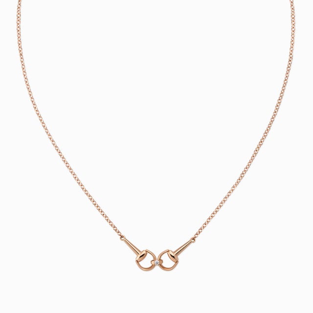 GUCCI グッチ ネックレス ホースビット ロングチェーン 60cm 925 ホースビット〕18K ロング チェーン ネックレス18K イエロー