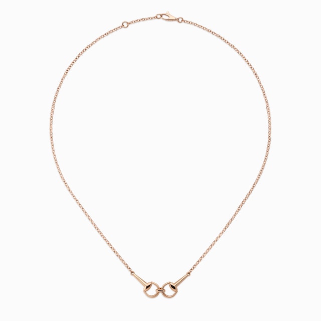 Collana a catena Gucci Horsebit 18 carati con diamanti