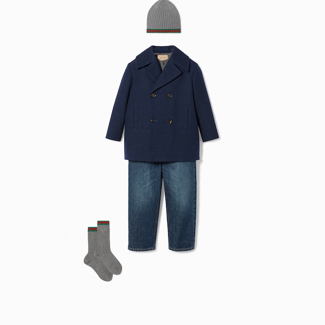 Children's rib stitch wool top