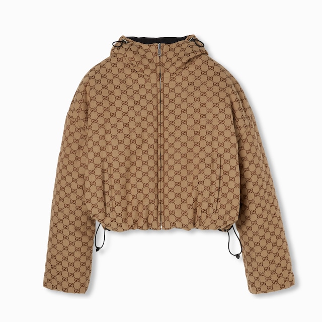 Reversible polyester bomber jacket