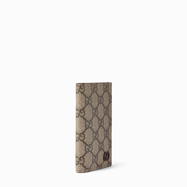 Brown interior GG long card case 