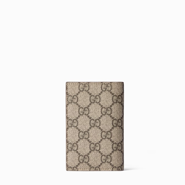 Brown interior GG long card case 