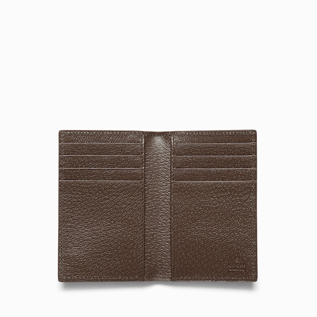 Brown interior GG long card case 
