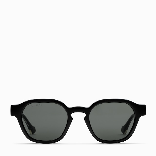 Oval frame sunglasses in transparent grey | GUCCI® CA