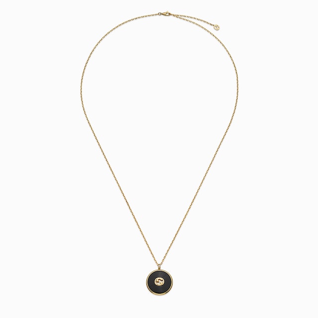 Collana a catena lunga Gucci Interlocking 18 carati