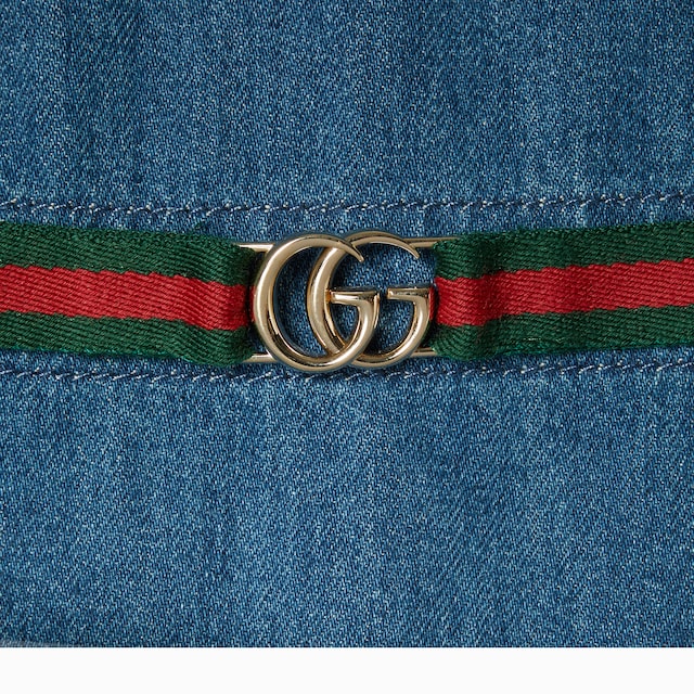 Robe pour enfant en denim avec bande Web
