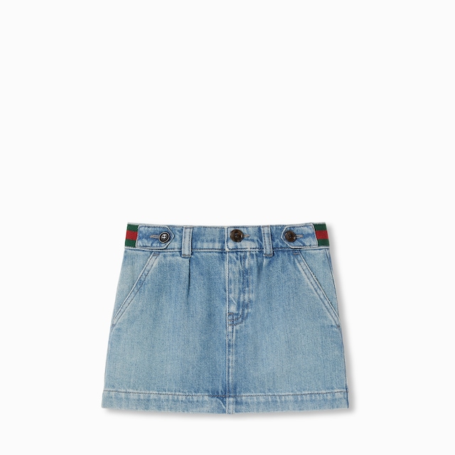 Children's cotton skirt with Web in pink | GUCCI® US