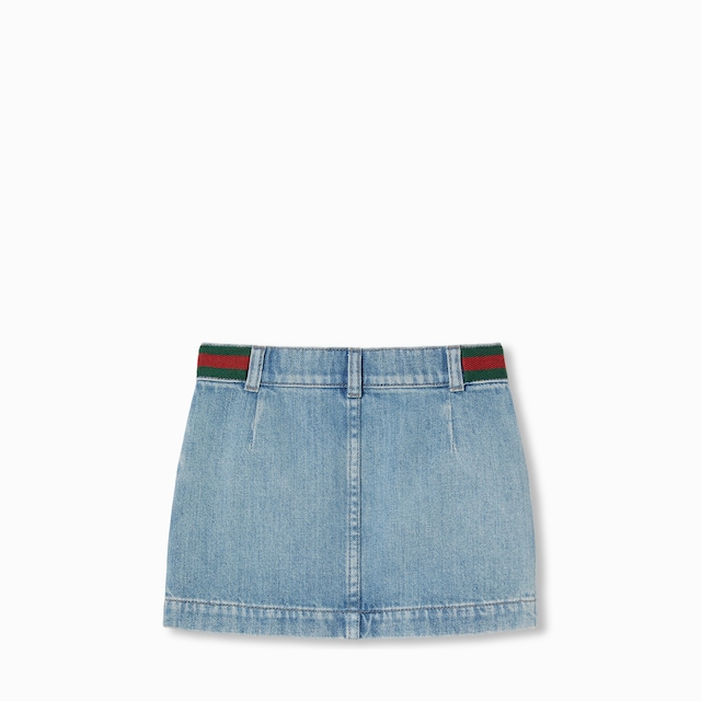 Children's denim mini skirt with Web