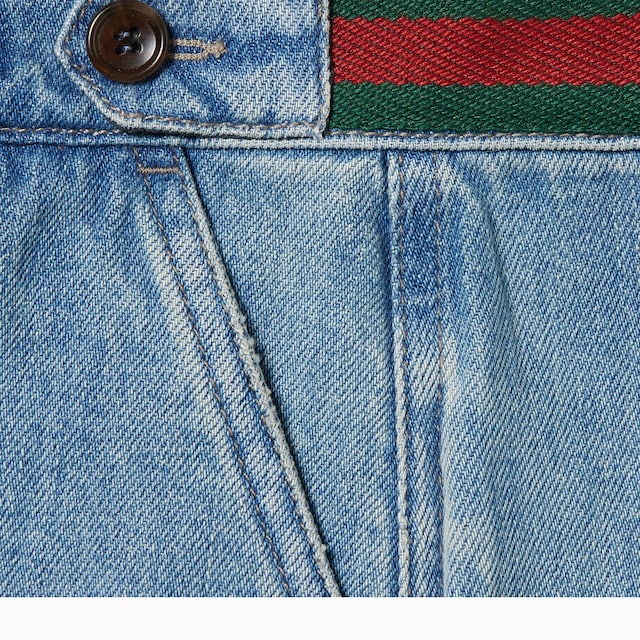 Children's denim mini skirt with Web