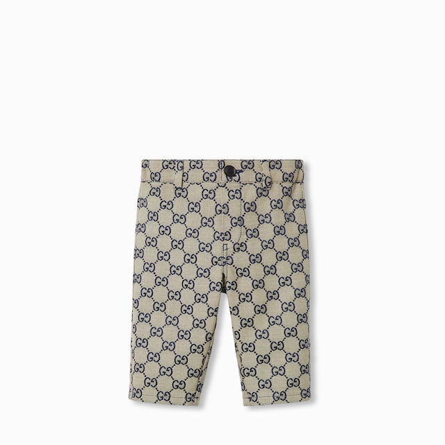 Baby cotton jogging pant in dark blue | GUCCI® US