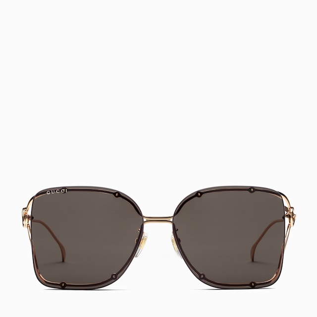 Square frame sunglasses in blue | GUCCI® US