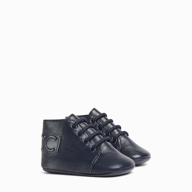 Baby leather boot with Gucci logo