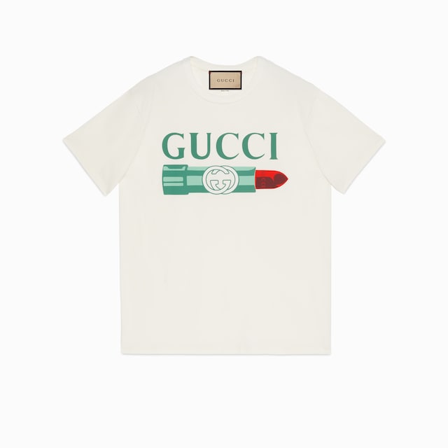 Gucci lipstick print print cotton T-shirt