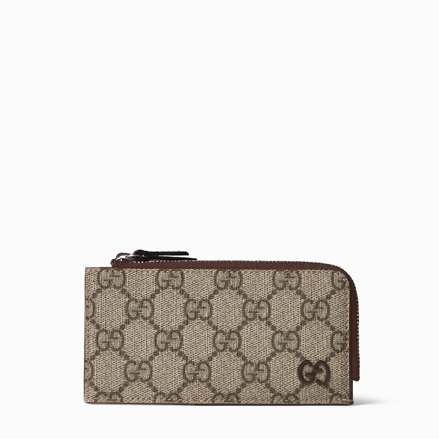 กระเป๋าใส่บัตร GG zip card case with GG detail