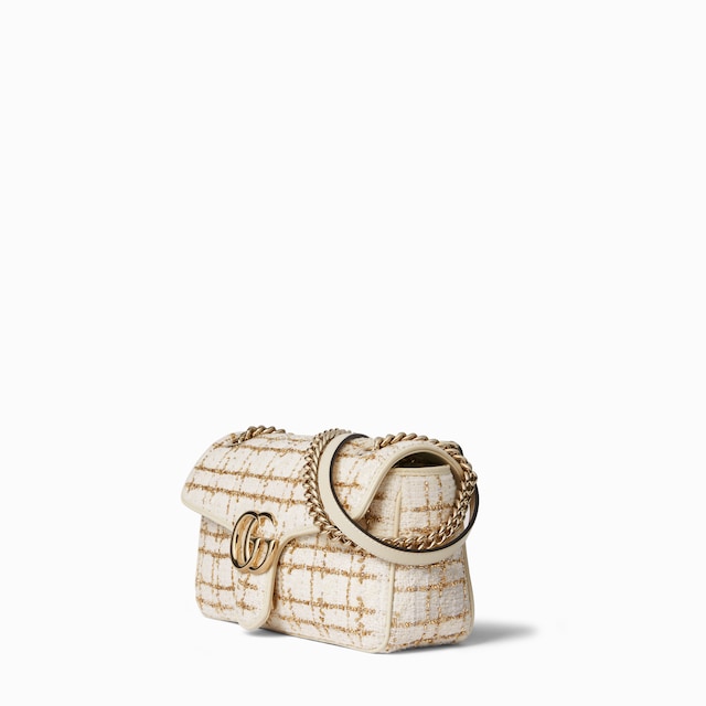 Sac à épaule GG Marmont avec broderies moyen format