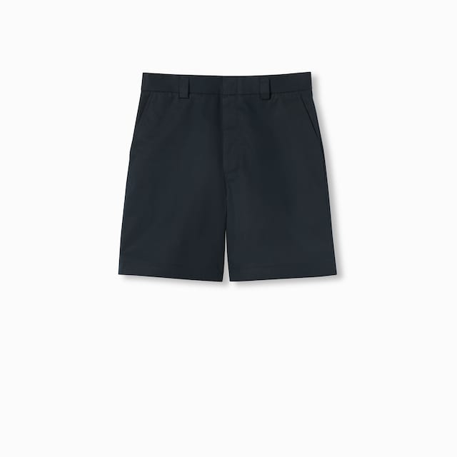 Short en twill de coton double avec bande Web