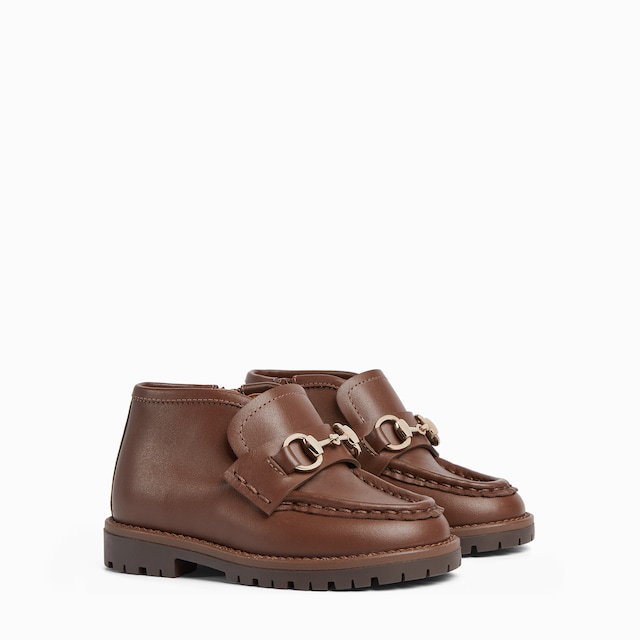 Kleinkinder-Stiefel aus Leder mit Horsebit