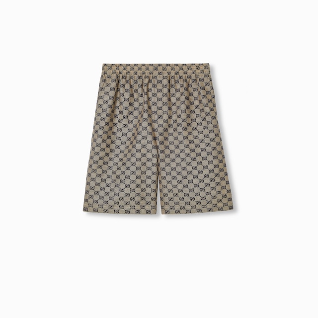 Short en toile en mélange de lin GG